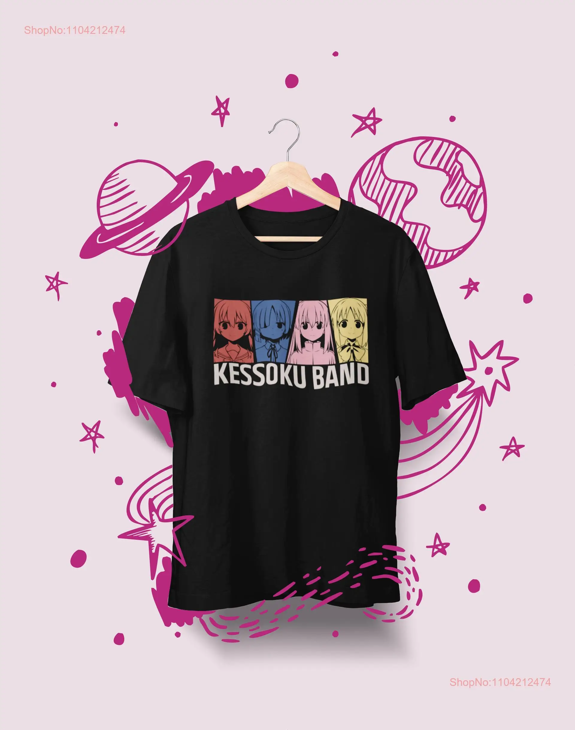 Kesoku Band T Shirt Bocchi the Rock Anime s Kawaii long or short sleeves