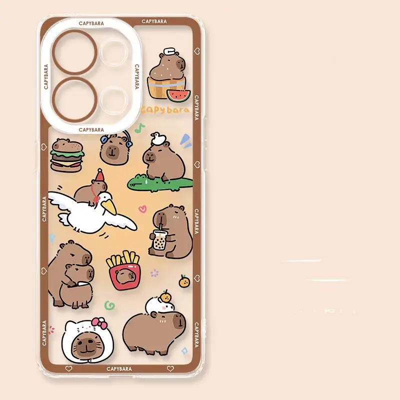 Capybara Phone Case for VIVO Y17S Y27 Y28 Y21 Y51 Y31 Y15S Y15A Y01 Y53S Y21S Y33S Y33T Y21T Y50 Y30 Y16 Y19 Y36 Y22S Y75 Y76 S1