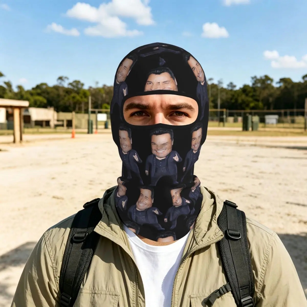 Chayanne Chiquito Meme Breathable Thin Balaclava Full Face Mask Sun Protection Neck Gaiter For Motorcycle Cycling