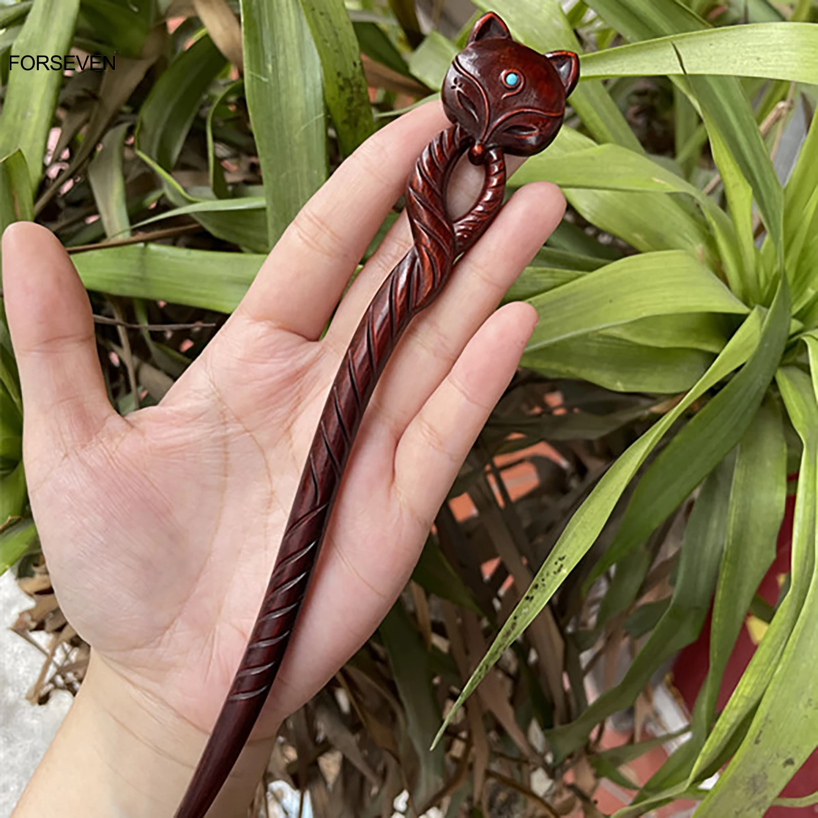 Wooden Chinese Hair Sticks Forks Handmade Carved Hairpins Flower Animal Designs Chopsticks Style Headdress for Women Girls