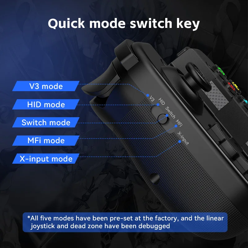 D3S Mobile Phone Stretchable Game Controller, Upgraded Version D3 Controller, Quick Connect Module, Supports iOS、Android, PC