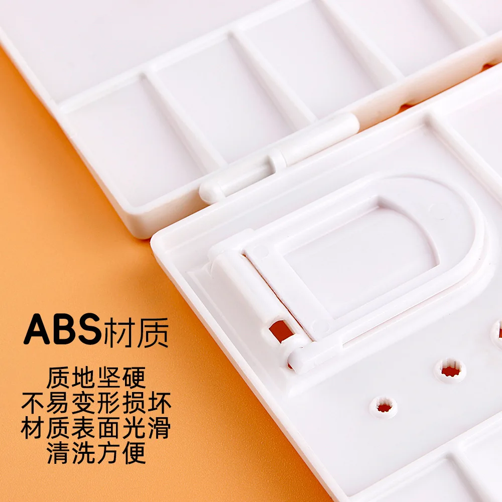 

2pcs Plastic Folding 25-Slot Palette For Watercolors Gouache Portable Mixing Tray Artists Students Watercolor Pigment Holder