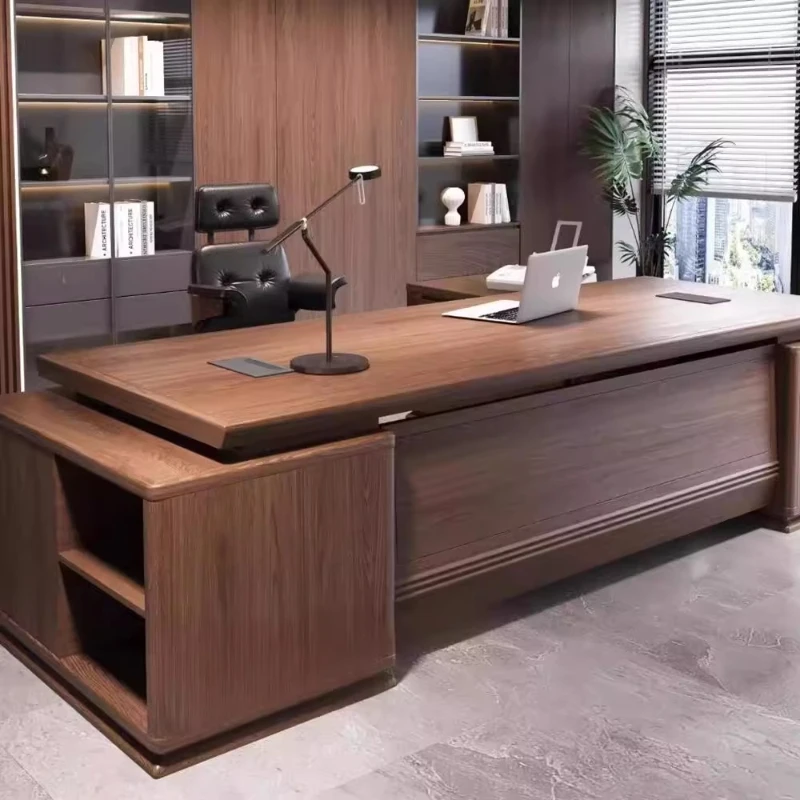 Brown Strong Executive Desk Storage Luxury Drawers Luxury Executive Desk Modern Cheap Mesa De Escritorio Office Desk Furniture