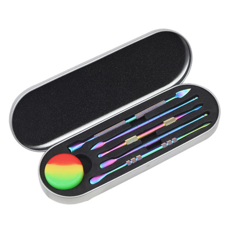 أداة تقشير البشرة من الفولاذ المقاوم للصدأ لفن الأظافر ، رأس مشطوف ، قرص صنفرة ، عصي مانيكير ، أداة نايلارت ، 5 صالونات