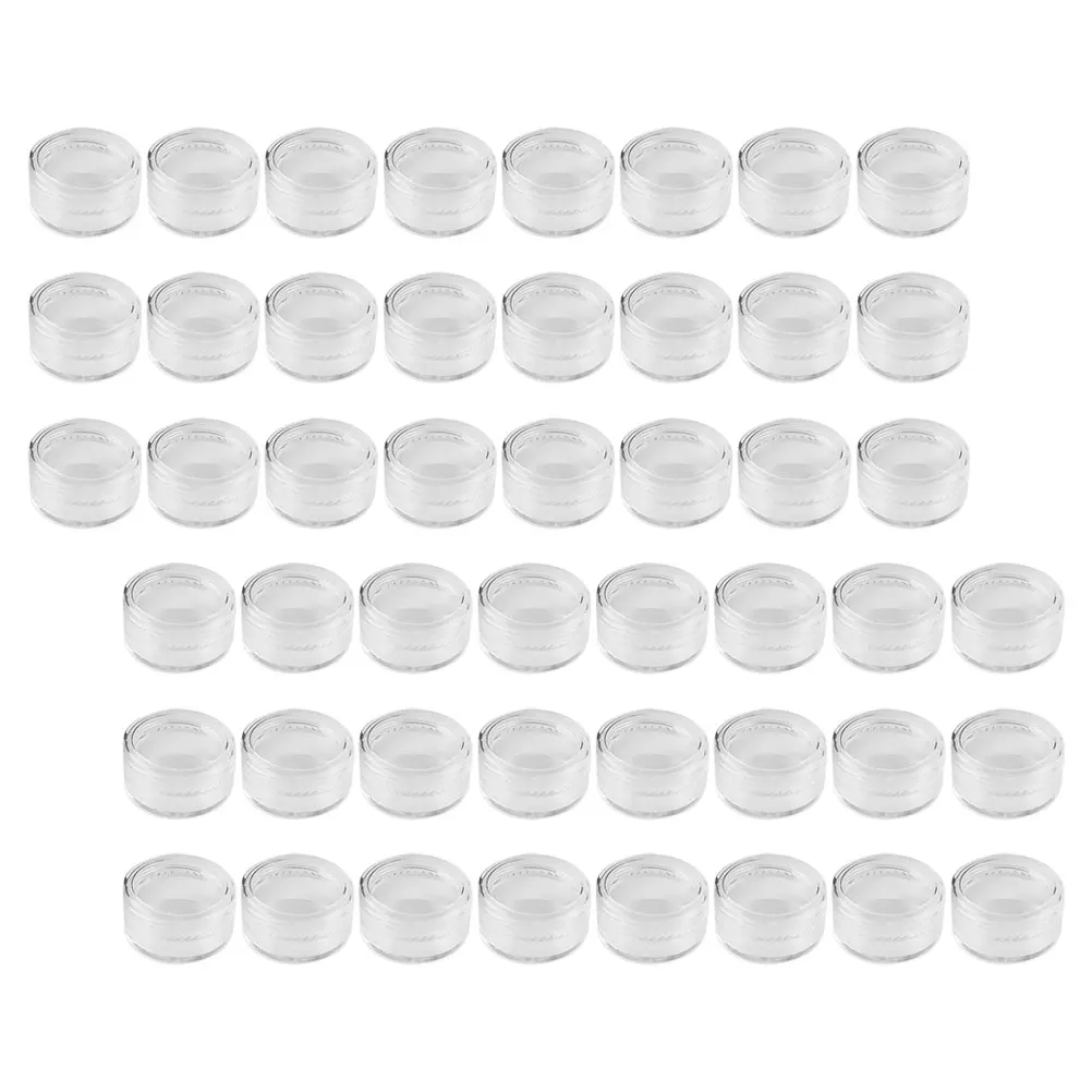 

100pcs 5g 5ml Round Bottles Transparent Plastic Small Containers Travel Size Sample Jars Lip Balm Gloss Storage
