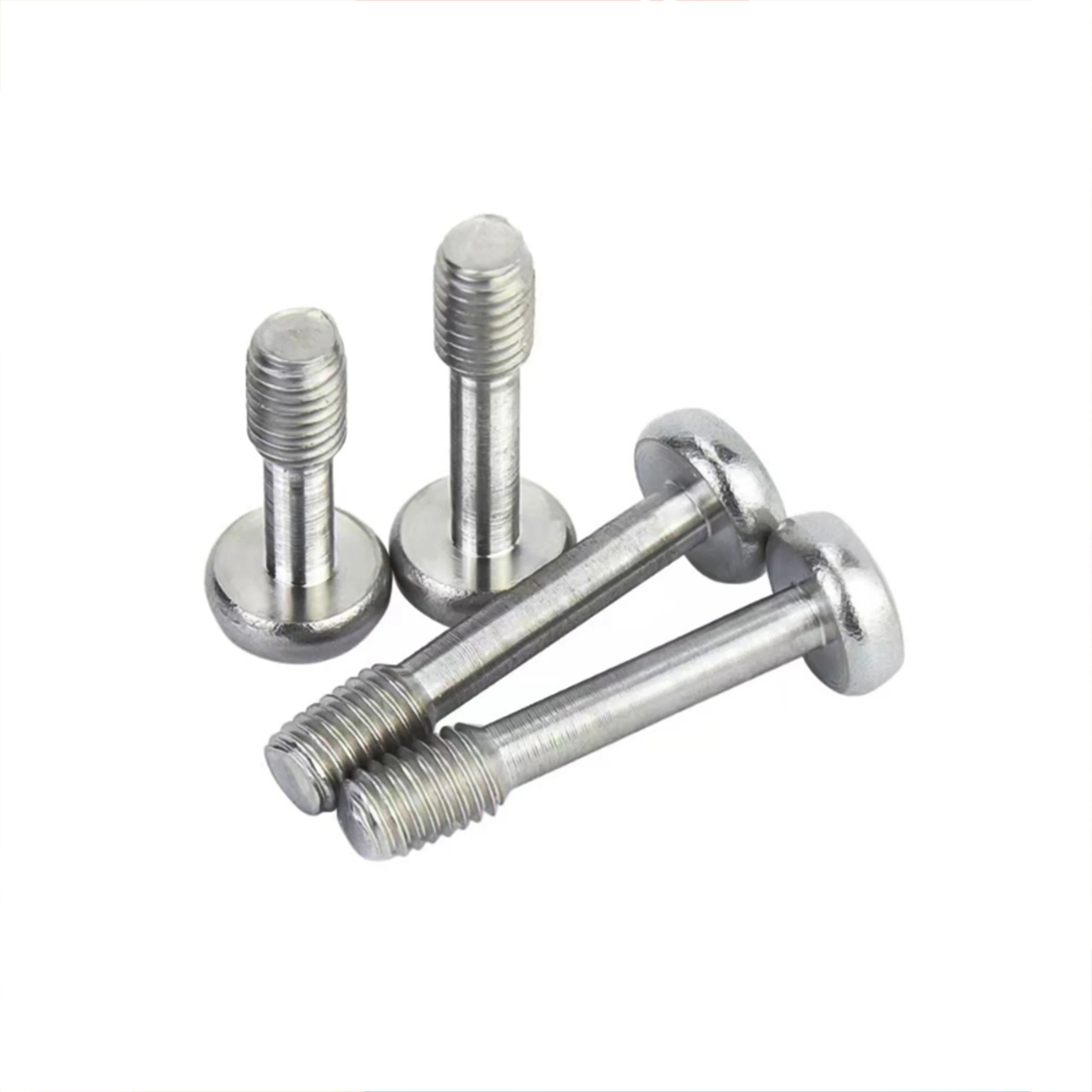 Parafusos de cabeça redonda hexagonal din7380, m2.5 m3 m4 m5 m6 m8 304, aço inoxidável, haste reduzida, parafusos de painel cativo