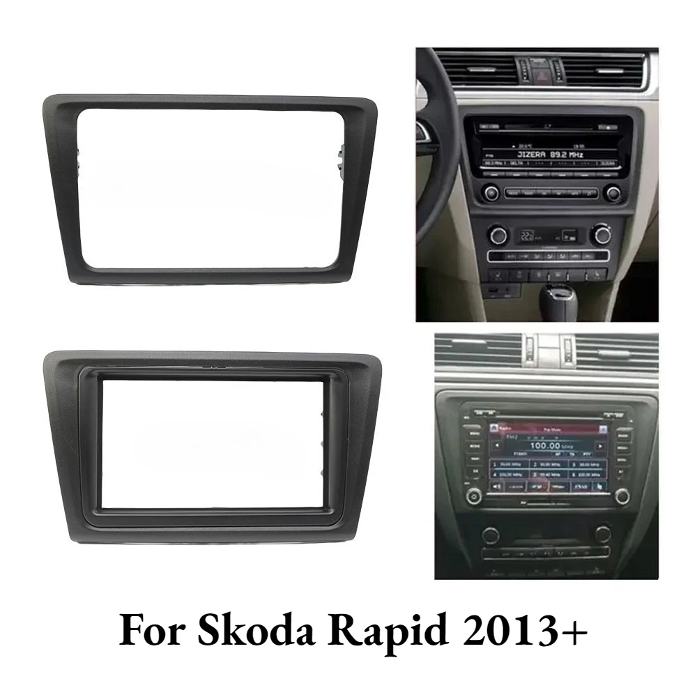 

7Inch 2Din Car Audio Fascia Frame for Skoda Rapid 2013+ | Radio Panel Adapter | Dash Mount CD Trim Installation Kit