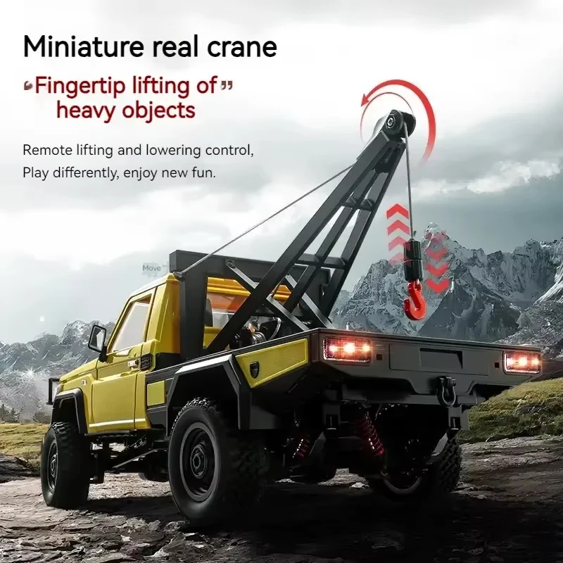 รถกู้ภัยบังคับวิทยุ MN82T RC ไฟฟ้า ขนาด 1/12 รุ่น MN82 ขับเคลื่อน 4 ล้อ 2.4G รีโมทคอนโทรล รถจำลองแบบรถเครน ของเล่นรถบังคับวิทยุ