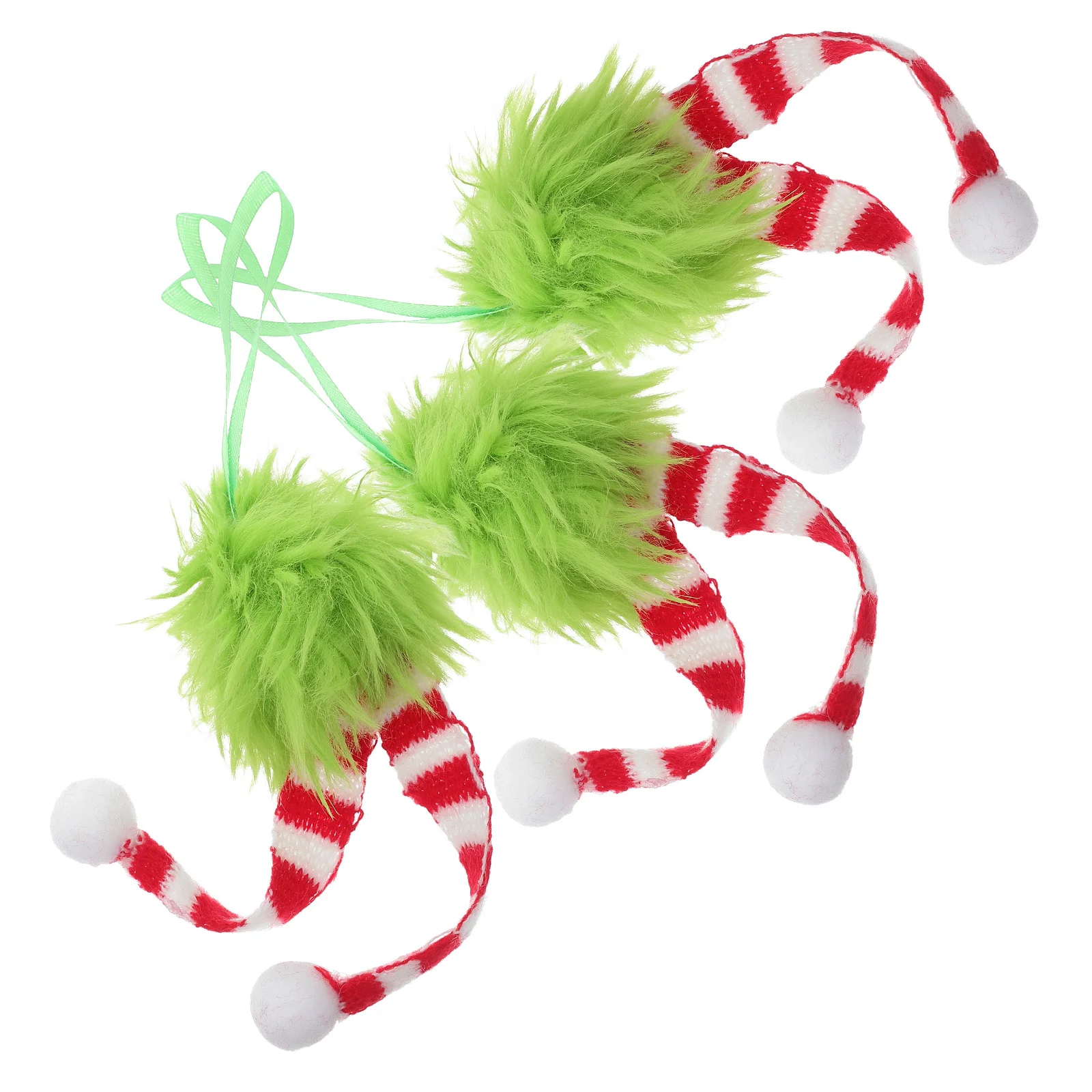 

3Pcs Long Striped Scarf Hanging Ornaments - Cheerful Christmas Tree Decorations for Fireplace Mantel and Garden Spaces