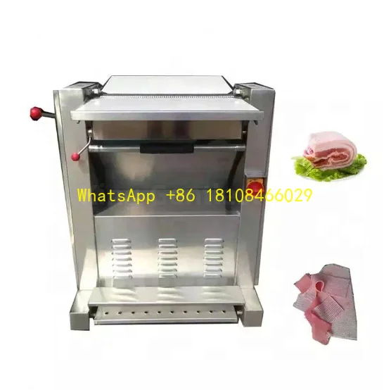 

Goat Pork Peeling Removal Cutting Tool Commercial Automatic Beef Membrane Meat Slicer Machine Restaurant Motor