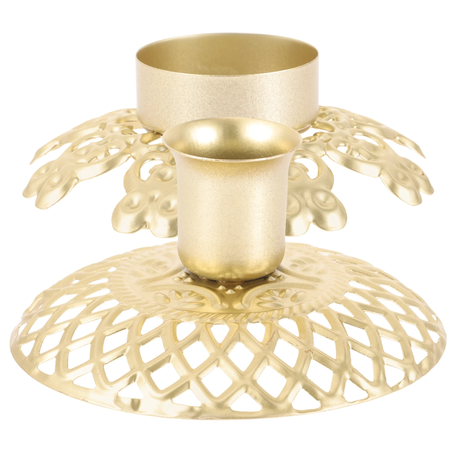 

2pcs Iron Holders Premium Metal Candlestick Holder Decorative Led Stands For Room Table Desktop Ornament Creative Pillar