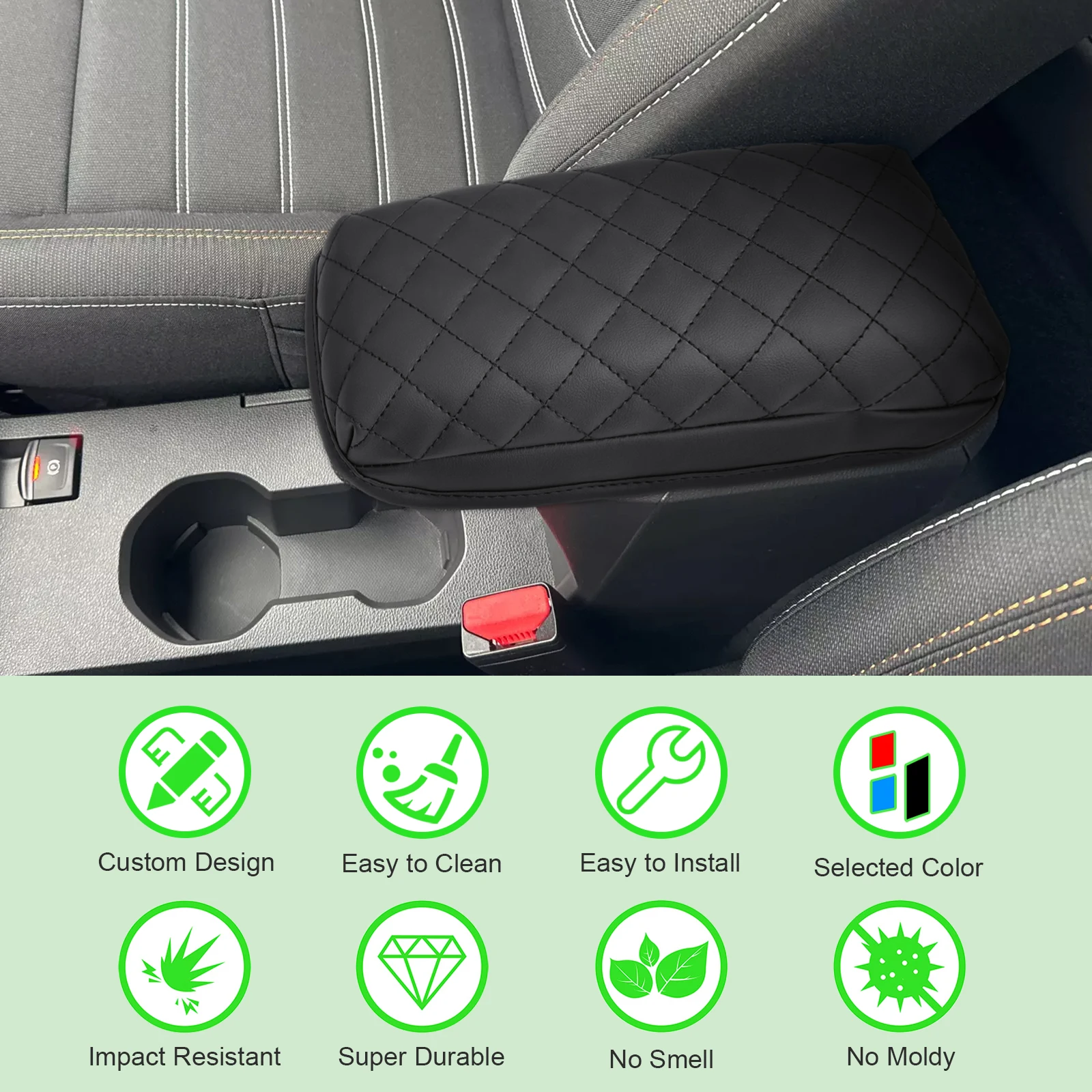 RUIYA Car Central Control Armrest Pad for Dacia Sandero 3 / Sandero Stepway III / Dacia Jogger Auto Sandero 3 Accessories 2024