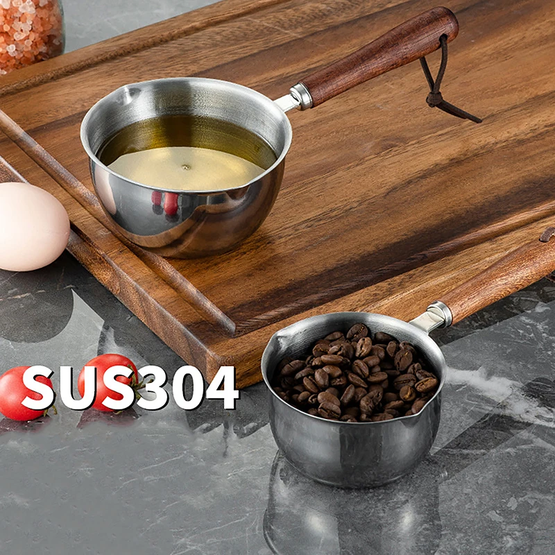 Langer Griff Wachs Schmelztiegel Edelstahl DIY Duft kerze Seife Schokoladen butter handgemachte Seife Krug erhitzte Kaffee milch
