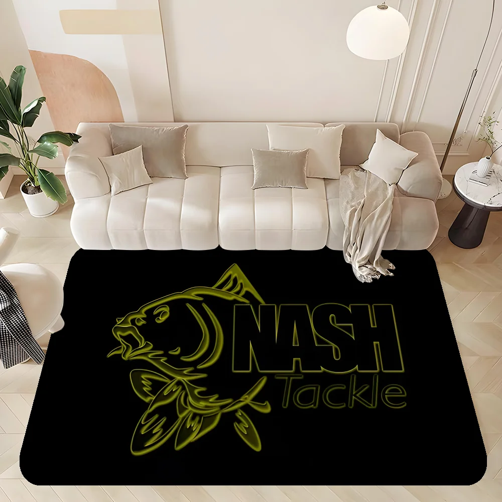 Nash Fishing Logo  Floor Mat Bathroom Mat Kids Room Bedroom Decoration Balcony Anti-Slip Doormat Living Room Bedside Area Rugs