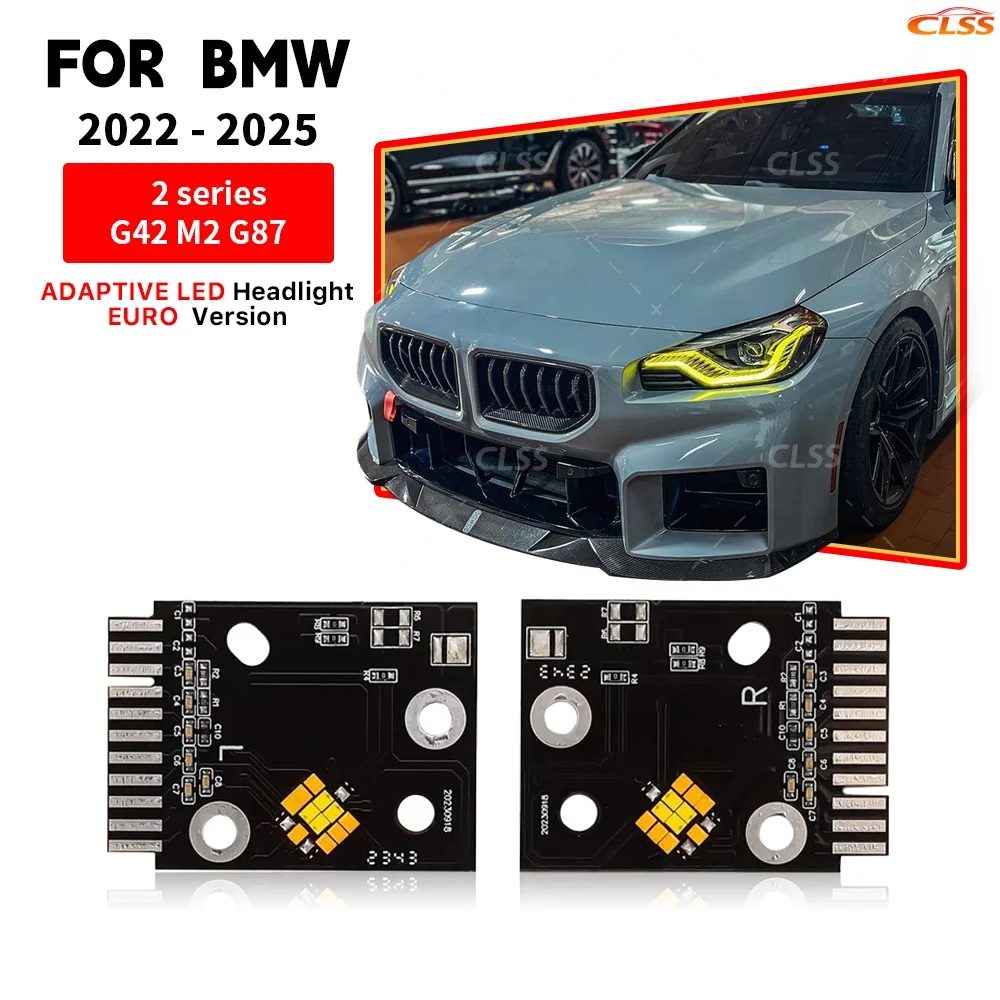 

Angel Eye DRL Boards Daylight Yellow Amber Blue For BMW 2 Series G42 M2 G87 2021-24 Adaptive LED Headlight Daytime Running Light