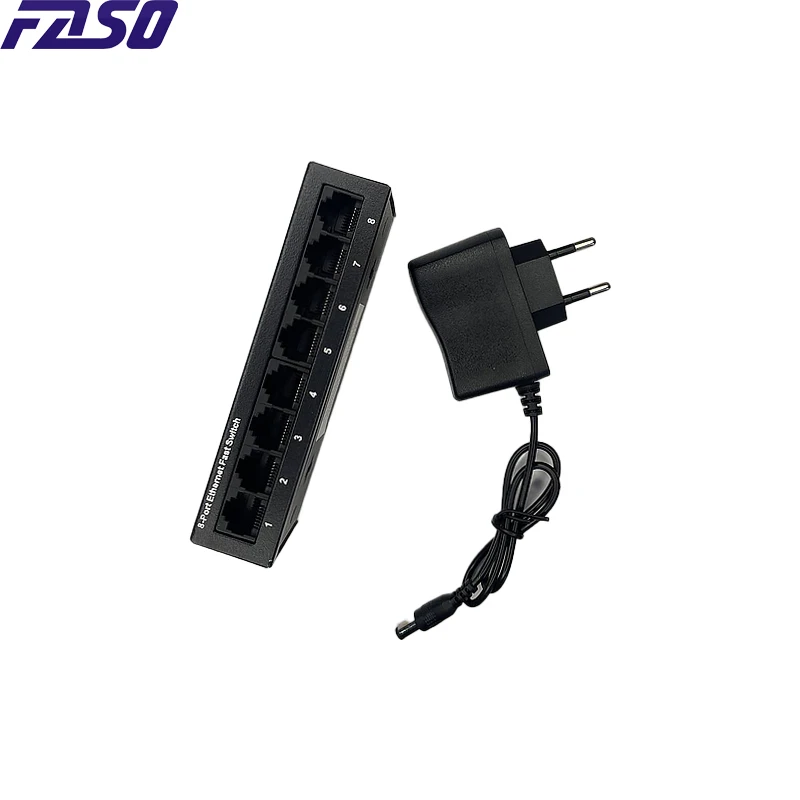 Switch Ethernet di rete Gigabit Switch Ethernet da 1000 Mb con guscio in ferro full/demi duplex a 5-8 porte Switch rapido MDI/MDIX per ufficio domestico