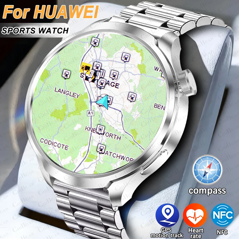 

Для HUAWEI GT5 смотреть наружные спортивные смарт-часы мужчины AMOLED экран NFC GPS компас IP68 водонепроницаемый Bluetooth Call SmartWatch Man