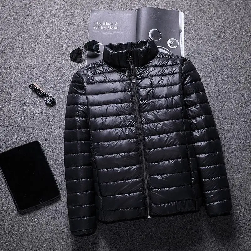 

Slim Fit Lightweight down Cotton Jaet Stand Collar Large Size Youth ort Outerwear Men's Faionable Trendy Spring Autumn