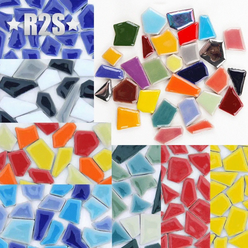 100g porcelanowe płytki mozaikowe DIY Craft płytki ceramiczne materiały do ​​tworzenia mozaiki hobby sztuky luzem