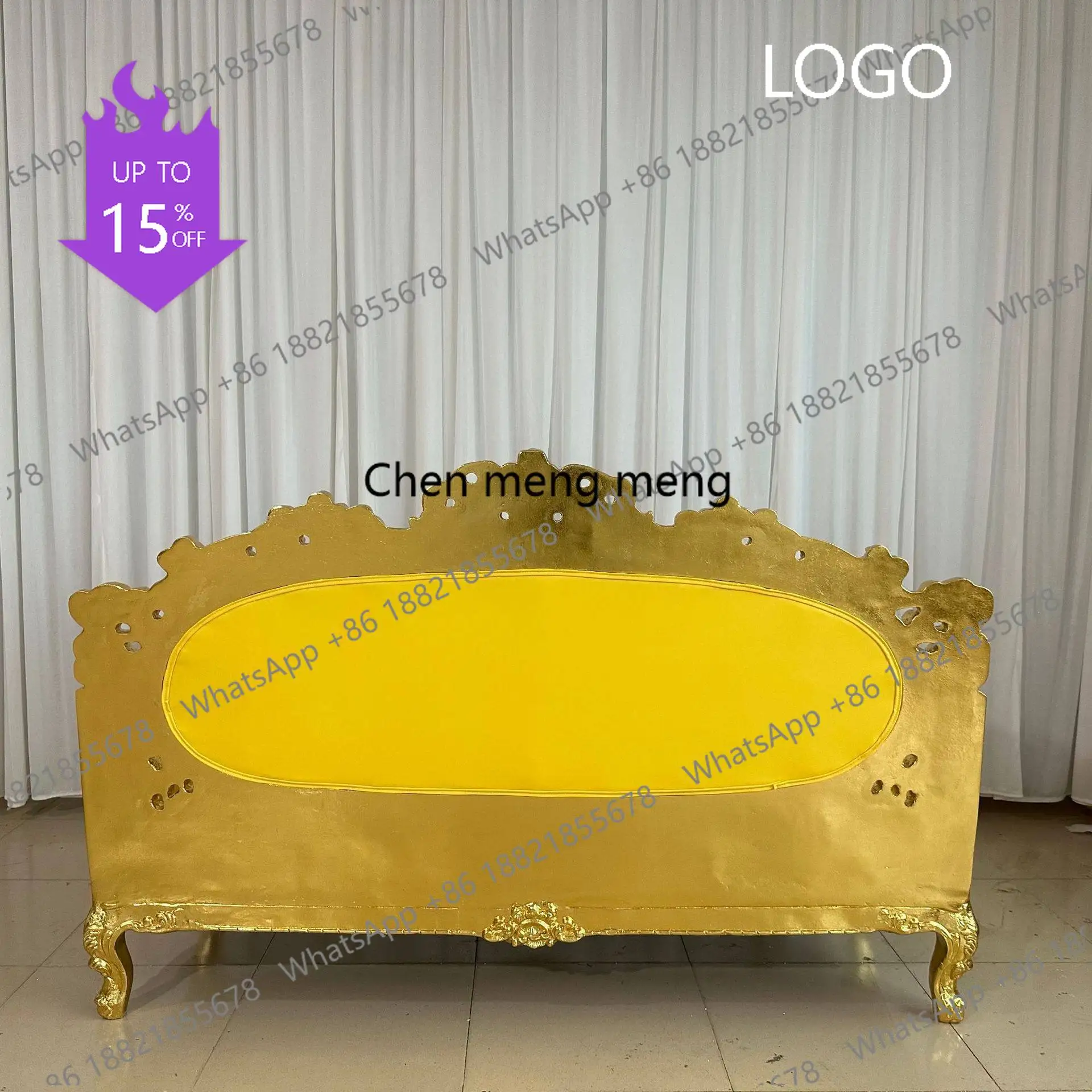 

Королевский роскошный свадебный стул Q181 Golden Throne для жениха и невесты