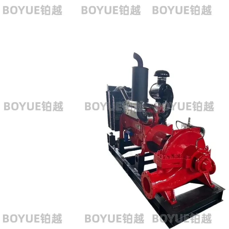Industrial Diesel Engine Double Suction Water Pump High Flow Automatic Fire Fighting Irrigation System Heavy Duty