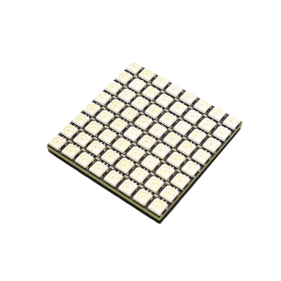 64 bit 5050 LED bead module RGB full-color light-emitting LED with built-in WS2812 driver and seven color development board