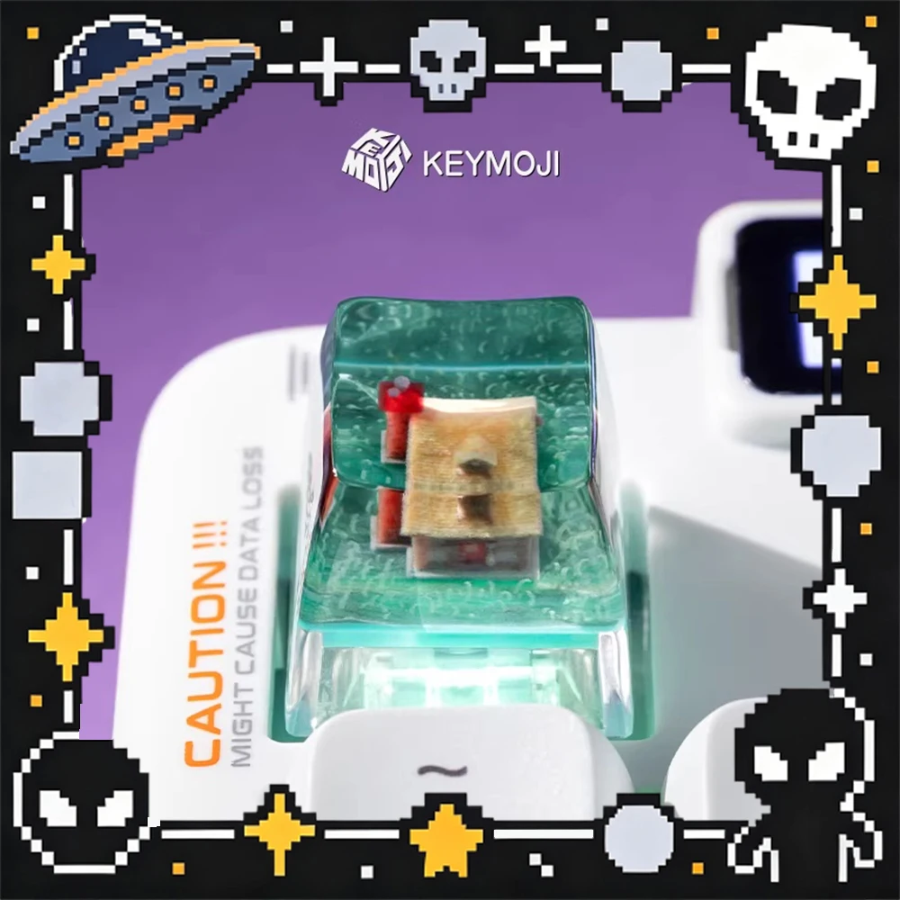 KEYMOJI World Of Warcraft Architecture PC Resin Keycaps Yueliangjing 3D Print Personality Keyboard Keycaps For PC Accessories