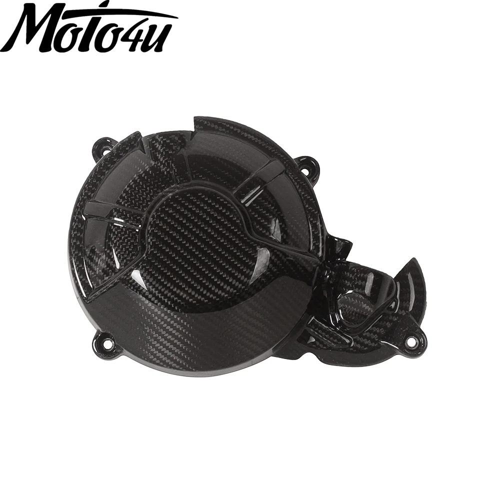 MOTO4U Real Carbon Fiber Motorcycles Engine Cover Protection Clutch Cover For Aprilia RS660 2020 2021 2022 2023