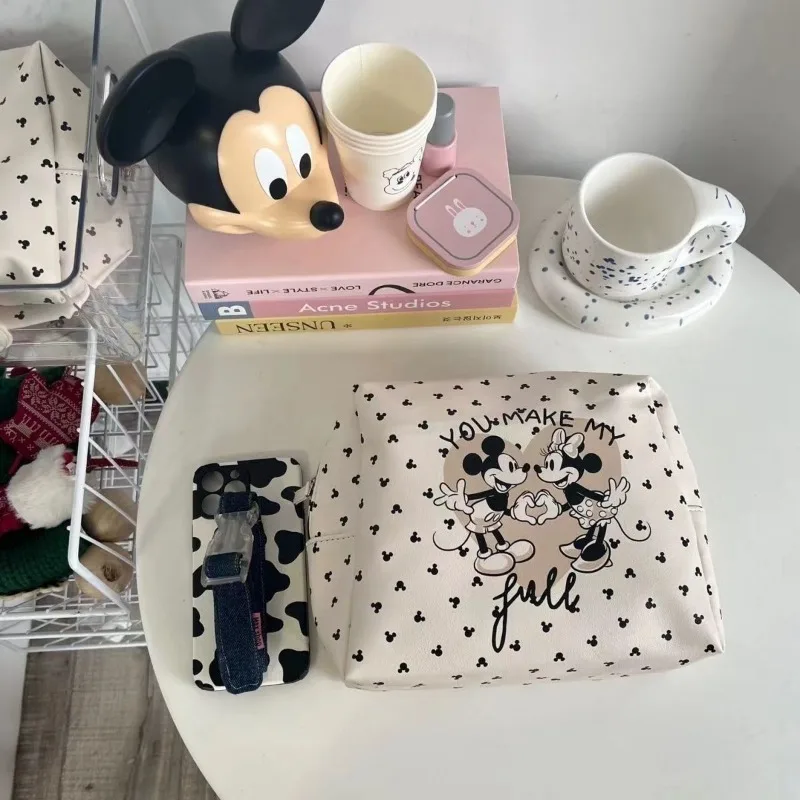 Disney topolino ragazza giapponese ins love cosmetic bag borsa da viaggio portatile di grande capacità Mickey e Minnie borsa da viaggio da donna