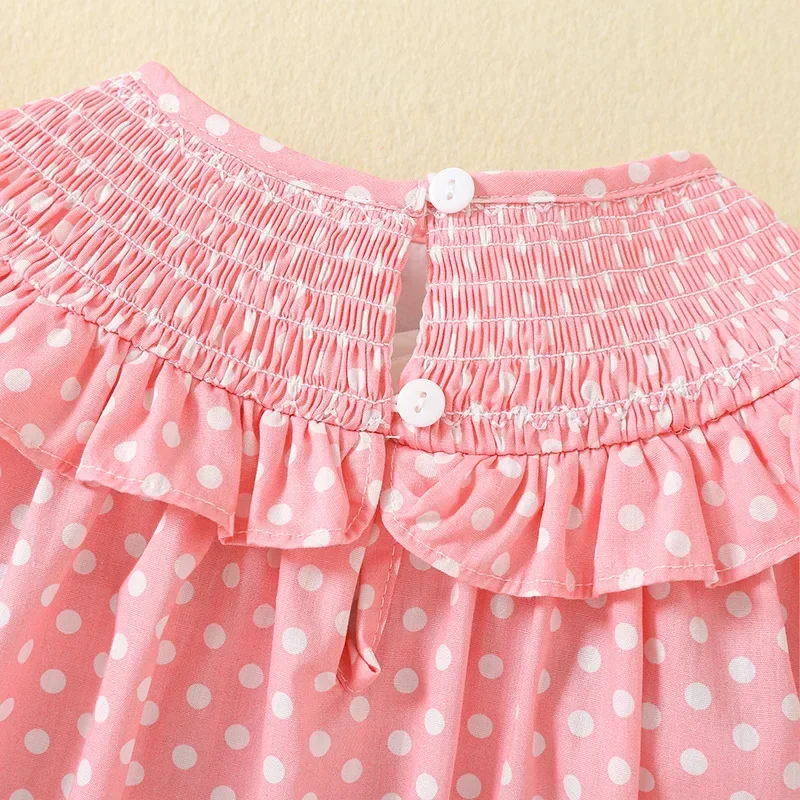 Vestidos ahumados con estampado navideño de invierno para niñas y niños, ropa para niños, vestido para recién nacidos, disfraces de fiesta de cumpleaños bordados