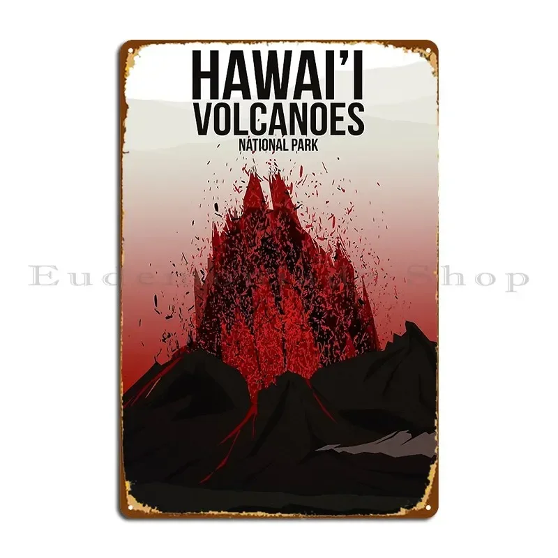 Hawaii Volcanoes National Park Metal Sign Designing Garage Personalized Printing Wall Plaque Tin Sign Poster