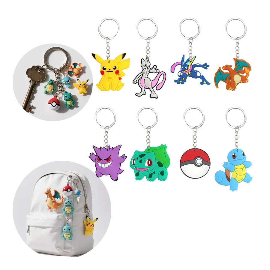 

8/16Pcs Pokemon Keychain PokeBall Pokemon Birthday Party Favors Supplies Gifts Bag Ornaments Kid Gift Wedding Supplies