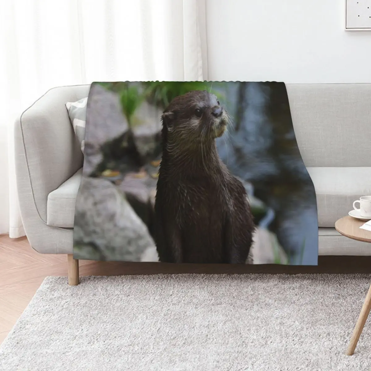 Otter Closeup Throw Blanket Moving Decorative Sofas Thermals For Travel Soft Plush Plaid Soft Extra Large Throw Blankets