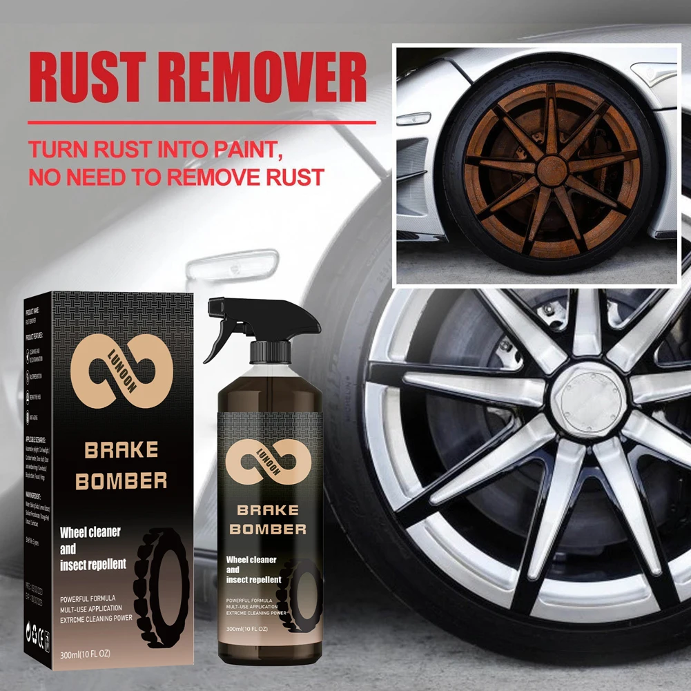 Bug Remover Non-Acid Versatile Brake Dust Remover Dust Removal Car Wash Wheel Cleaning Spray Perfect for Cleaning Wheels Tires