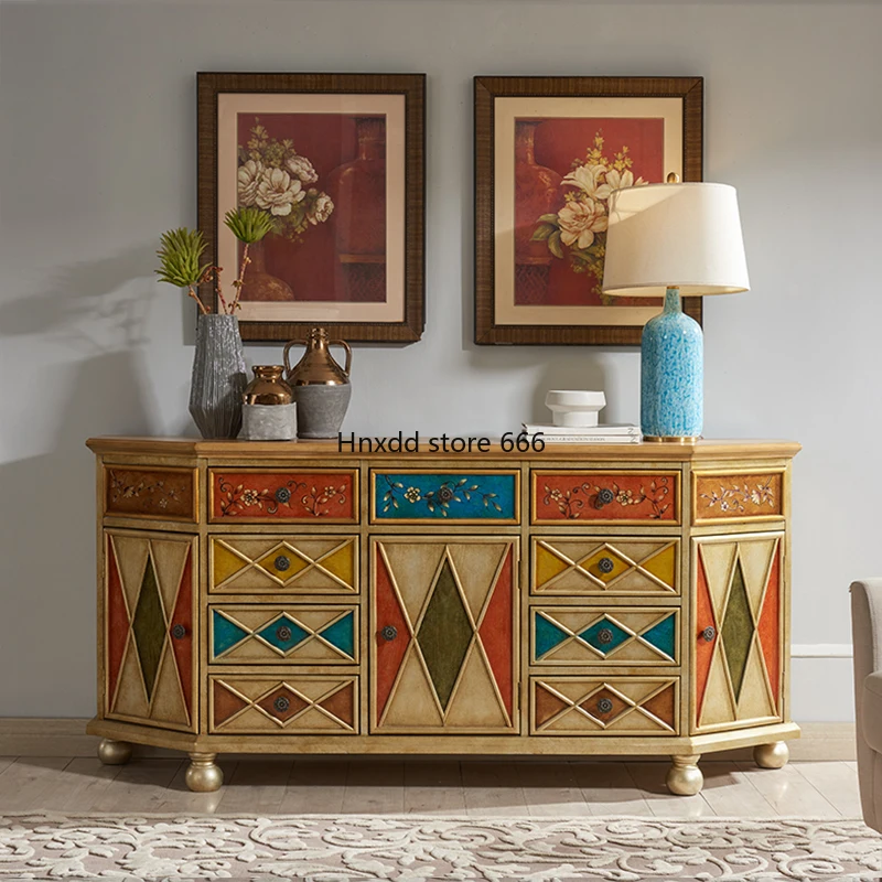 large-capacity storage cabinet painted against the wall as a whole in the restaurant