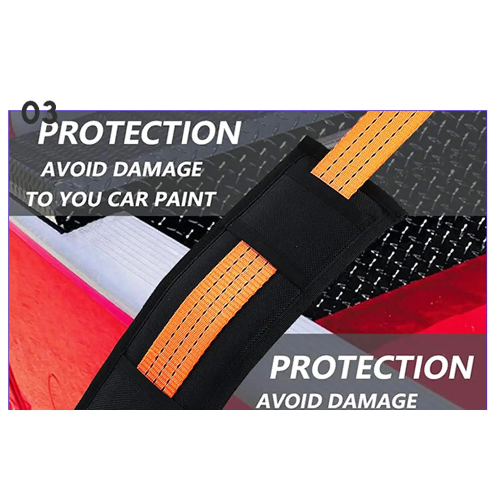 Picture 5: Protective Covers For Ratchet Straps 2 Pieces Trailer Strap Protective Sleeves Adjustable Pad For Marine Boat Rv Moving Trailer