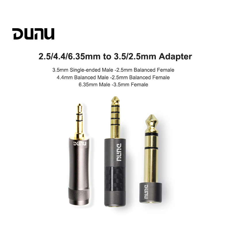 Dunu Adapter 4.4mm Male to 2.5mm Female 6.35-3.5/3.5-2.5 Plug for Music Player Balanced Earphone AMP DAC