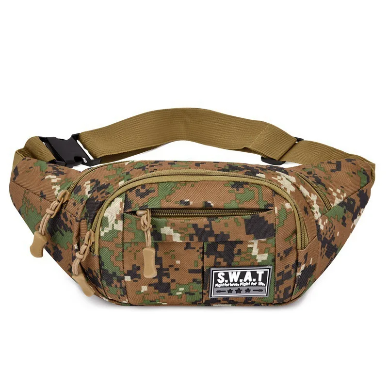New Four Zipper Multi Layer Men's Waist Bag Outdoor Leisure Sports Women's Chest Bag Travel Mobile Wallet