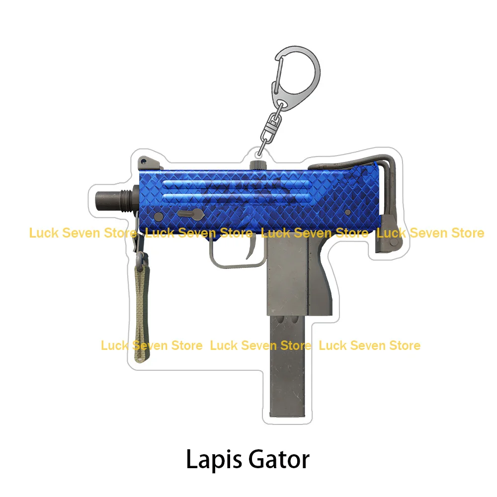 CS2 الذهاب لعبة سلاح SMG MAC-10 Pipsqueak المطارد Graven صندوق إضاءة الحرارة آخر الغوص سلسلة مفاتيح مصنوعة من الأكريليك لعبة حقيبة قلادة هدية عيد #3