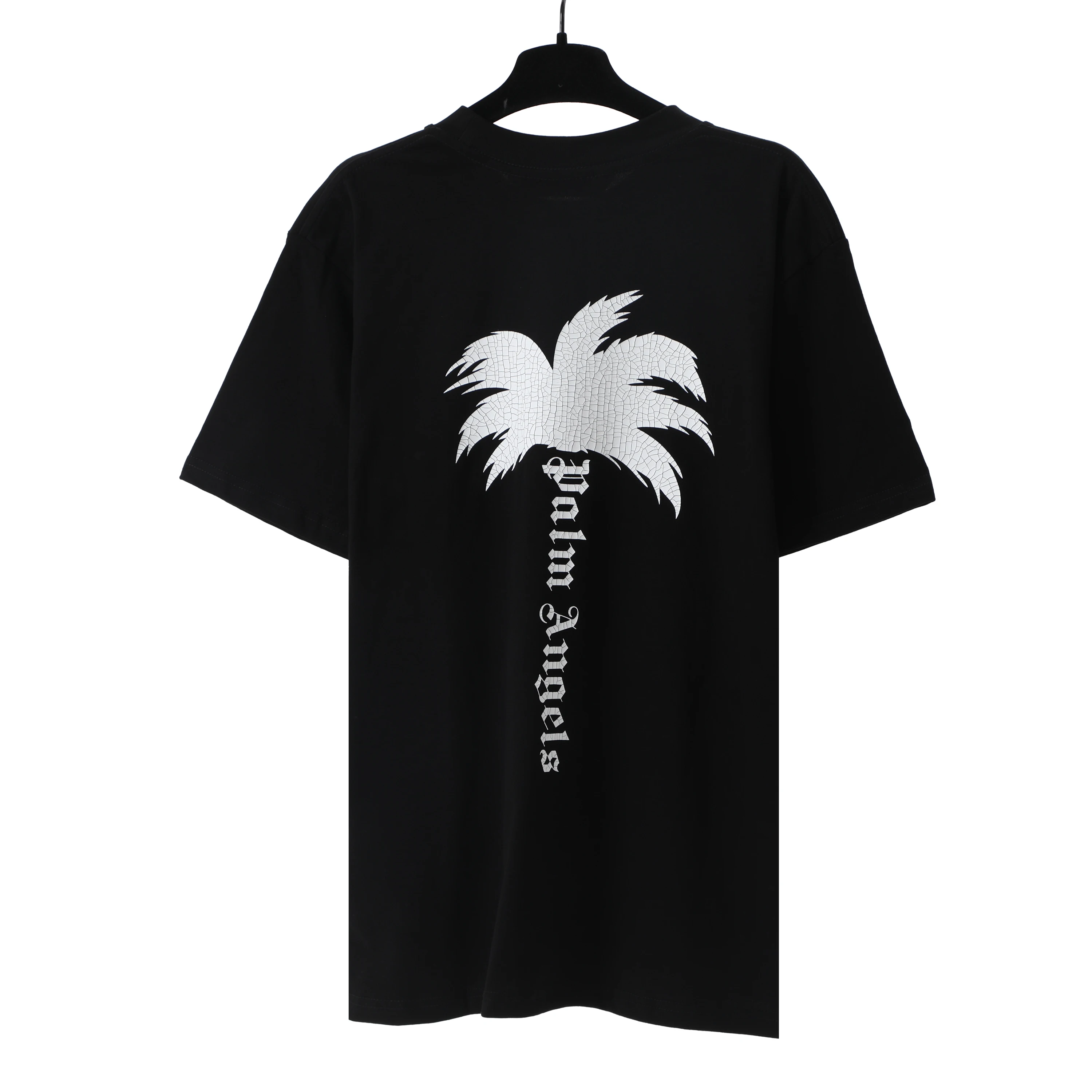 25 Years Tide Brand New Street Palm Angel Coconut Letter Printed Cotton Loose Men's and Women's Short Sleeve T-shirt Tide