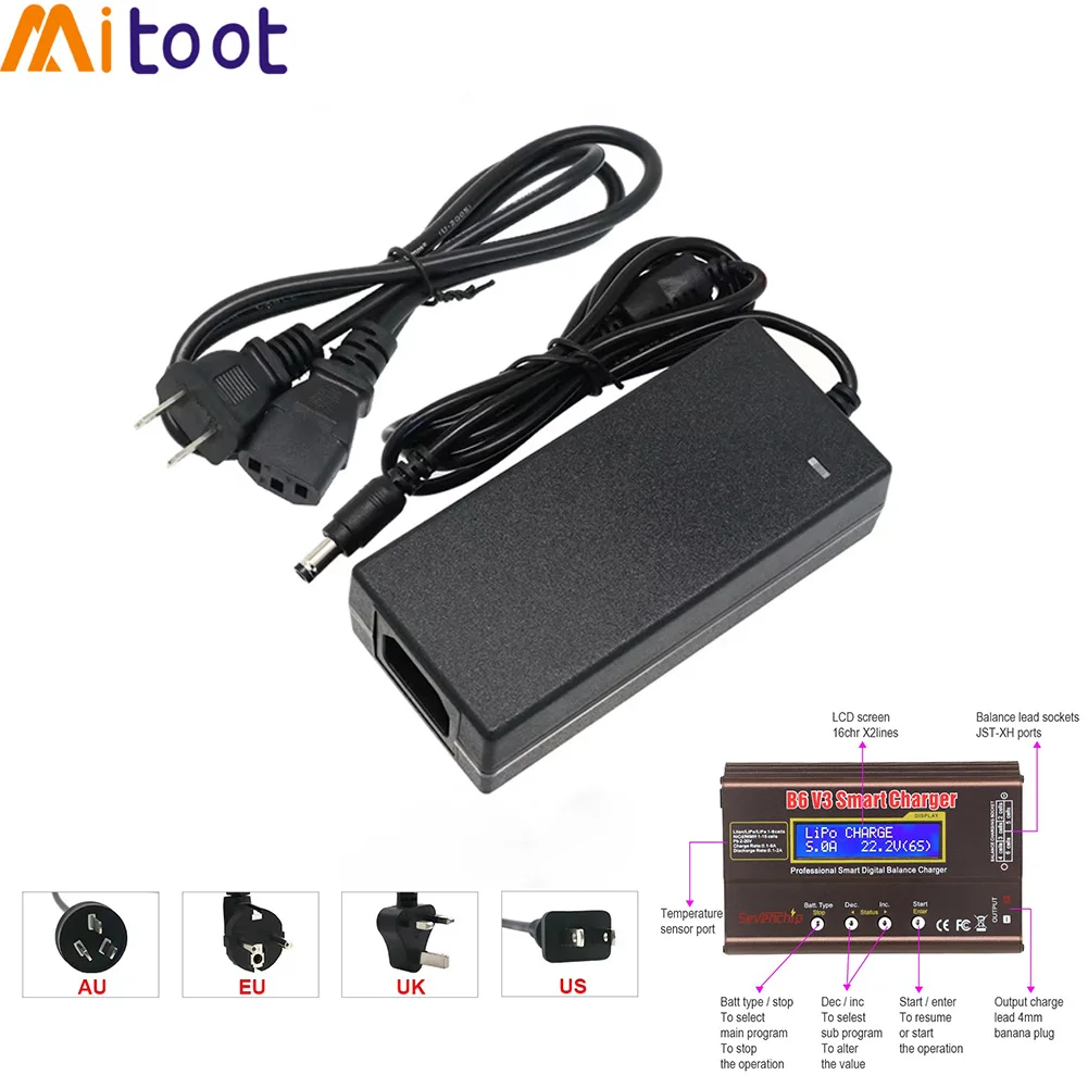 IMAX B6 V3 Battery Balance Charger 12V 5A Adapter Lipo NiMh Charger for RC FPV Drone Car Boat Model