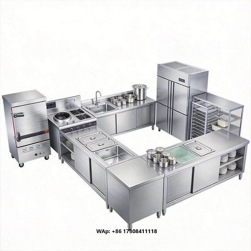 Full Set of Kitchen Cooking Equipment Stainless Steel Hotel Supplies Restaurant Equipment
