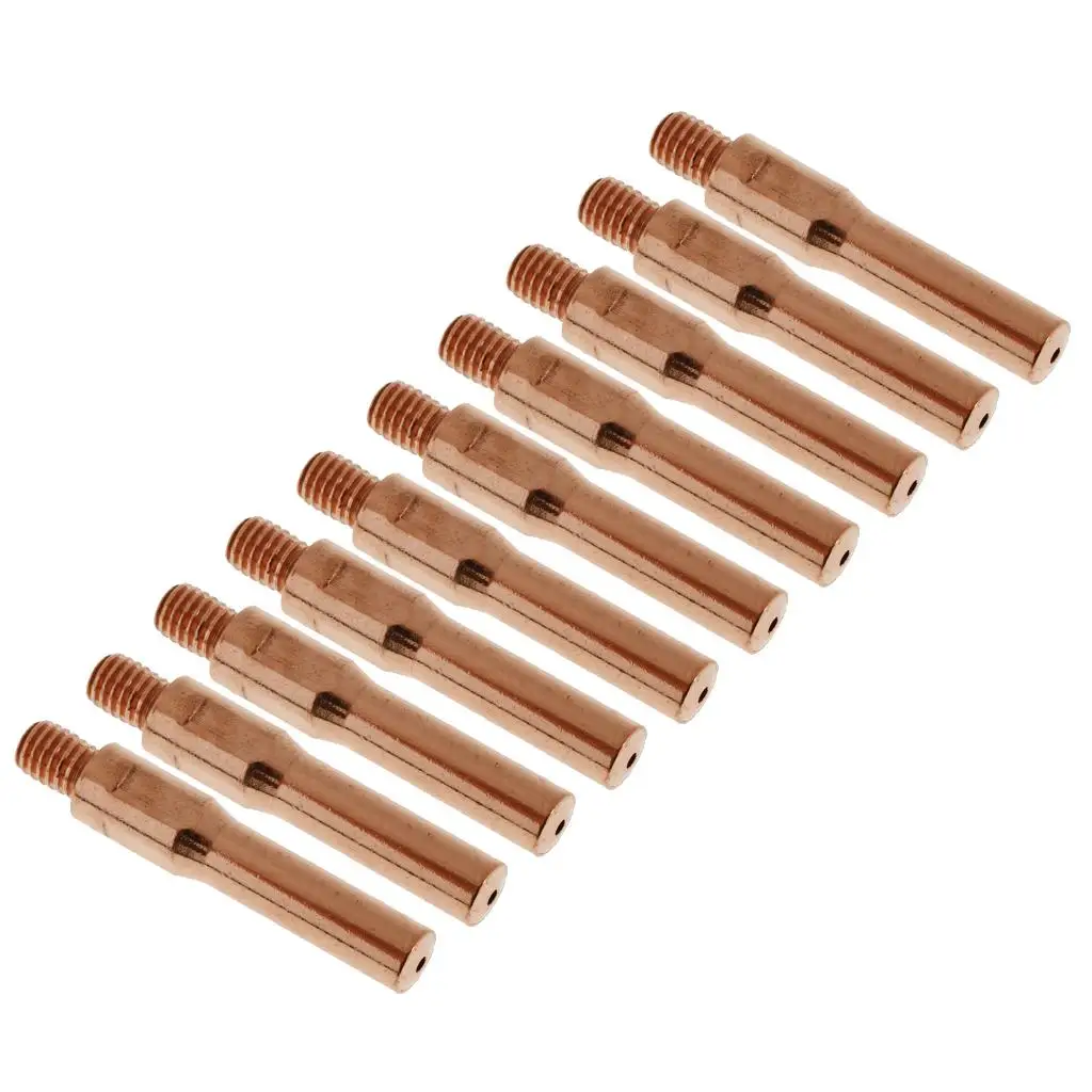 10 Stuks 45Mm Lasdraad Mondstuk Tip Voor/Mig Gas Afgeschermde Lasbrander