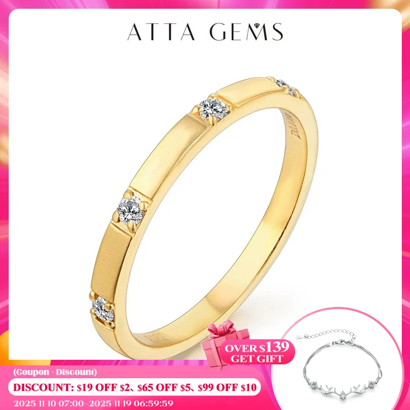 

Round Cut D Color VVS1 Moissanite 18K Yellow Gold Plated Engagement Wedding Band Moissanite Lab Grown Diamond Ring for Women