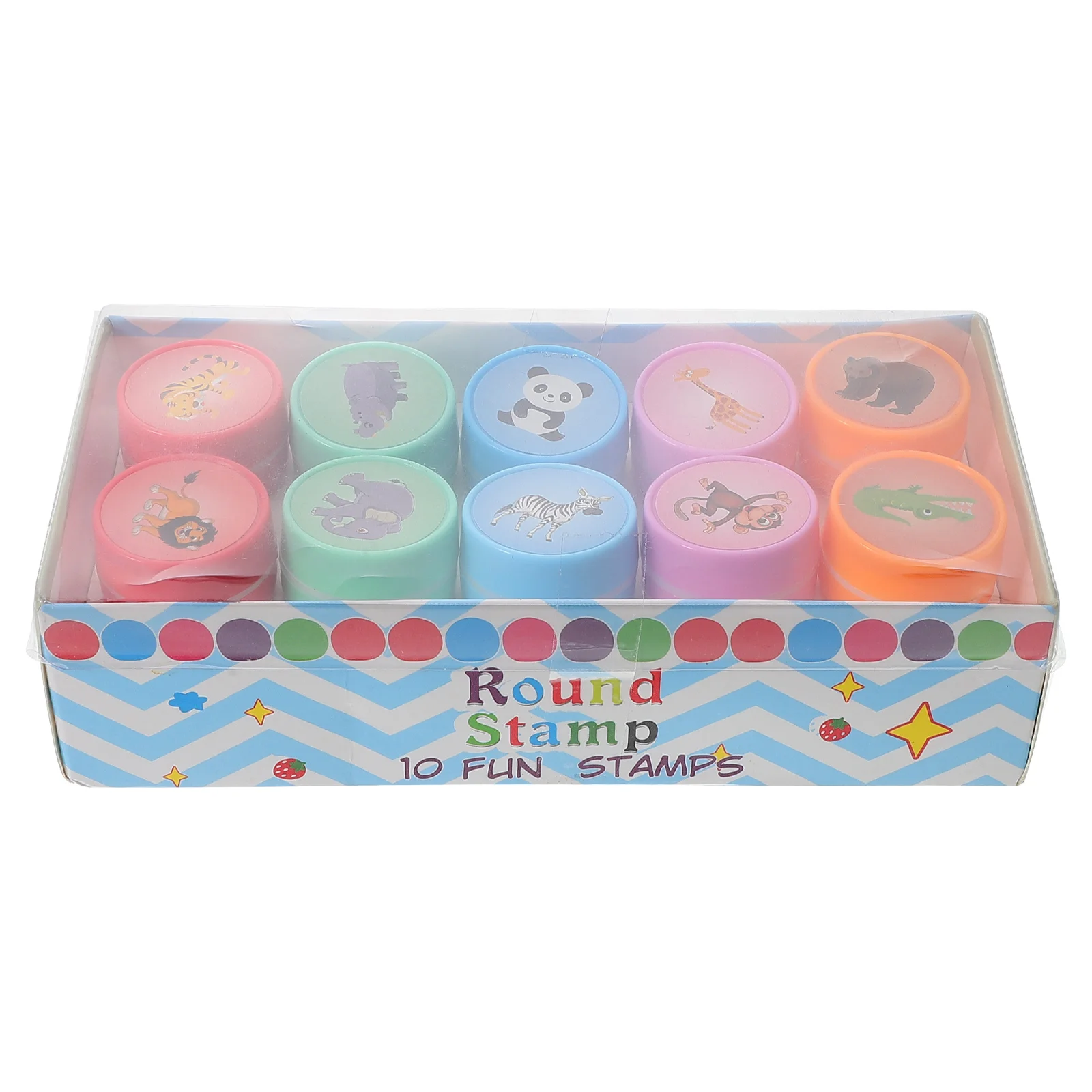 10 Pcs Ocean Marine Animal Seal Toddler Cartoon Stamps Plastic Party Favors for Toddlers