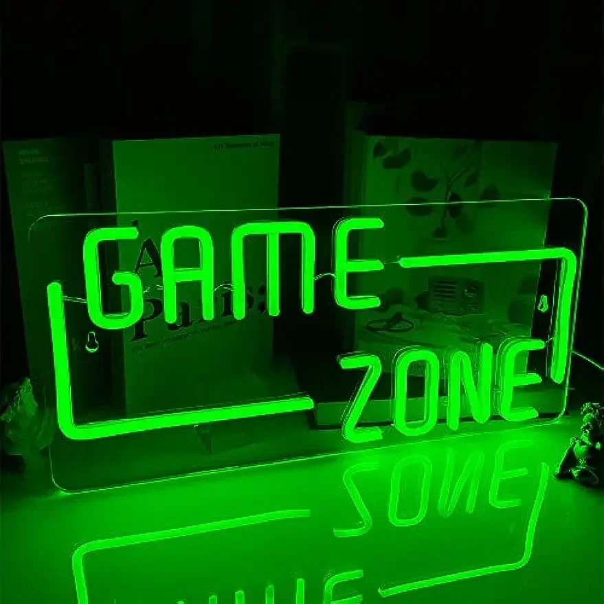 Game Zone Neon Signs LED Neon Light Sign Light Up Neon Signs  for Wall Decor Bedroom Game Room Led Signs Gamer Gifts for Gamer