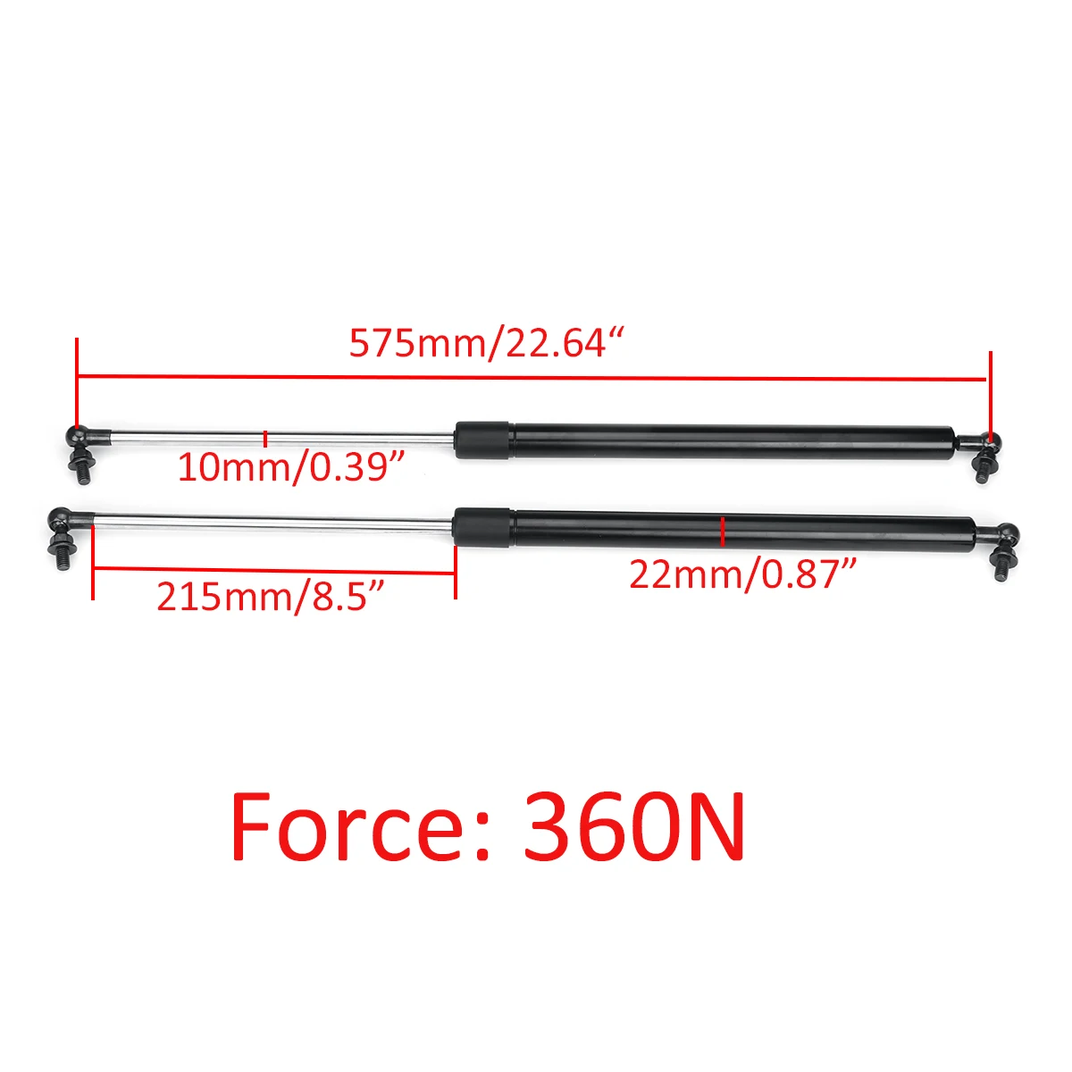 2pcs Car Hood Struts Bonnet Gas Lift Support Damper Fits For Toyota Hilux 2015 2016 2017 2018 2019 2020 2021 2022