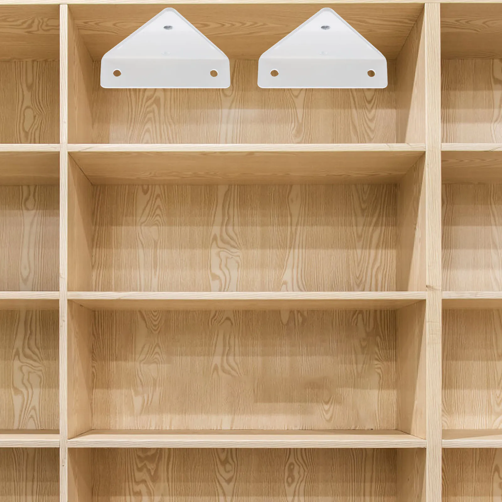 

4Sets Triangle Shelf Brackets Heavy Duty Iron Wall Shelf Support Floating Mounting Brackets Thickened Metal Rack for Home Office