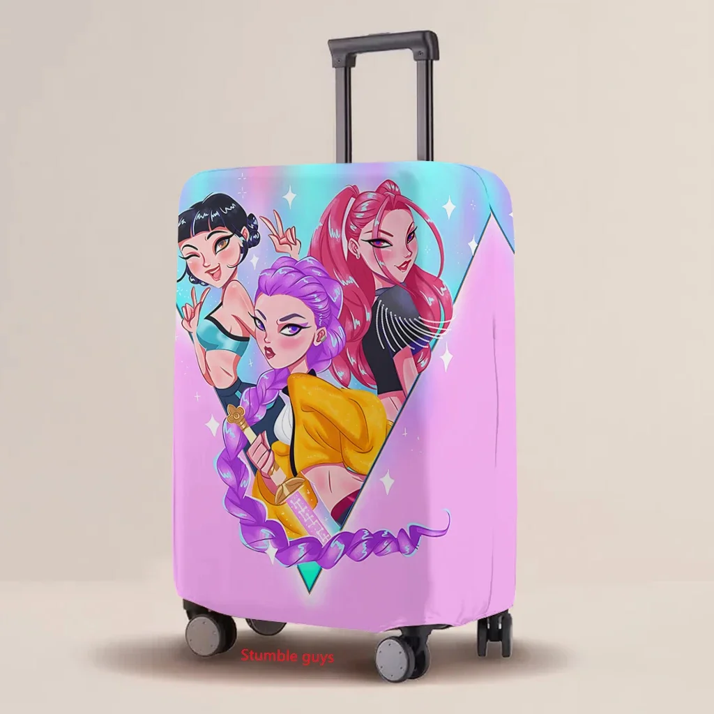 

Kpop Demon Hunters Luggage Protective Cover Elastic Cartoon Print Travel Accessories For Suitcase​