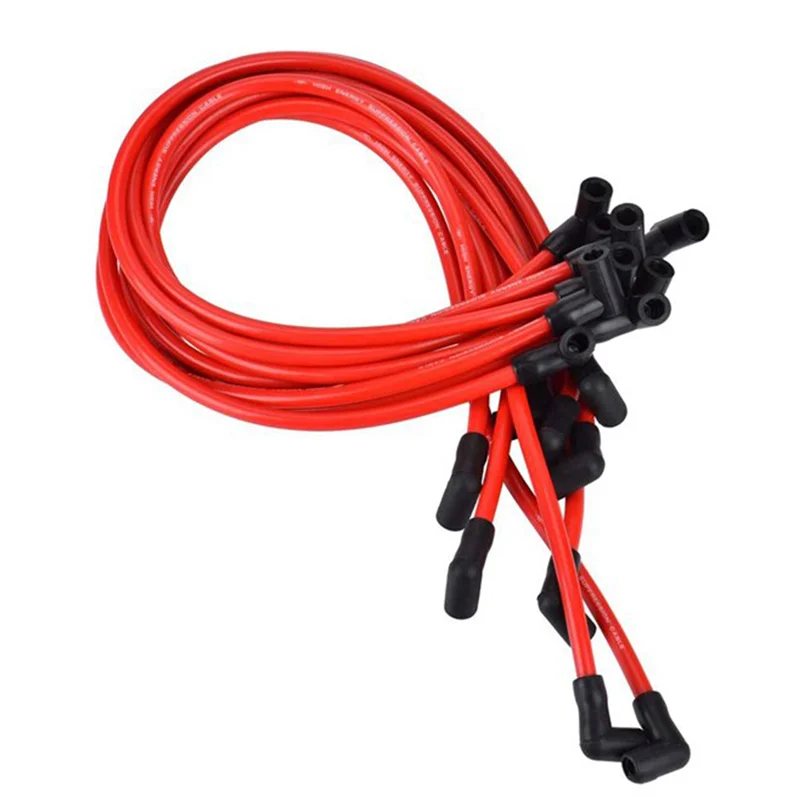 

NEW-Ignition Wire Set 10.5MM 2Set For AM General Isuzu HEI SBC BBC 350 350383454 SP10-390-1010 Spark Plug Wires